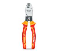 TOTAL - Pince Isolée Coupe-câbles - Chrome Vanadium - Certifiée VDE - Idéale pour Électriciens et Projets Électriques - Mesure : 160 mm