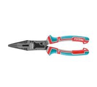 TOTAL - Pince plate renforcée - 215 mm - Convient pour tenir, plier et couper - Poignée ergonomique antidérapante - Construction en chrome vanadium - Solide et durable
