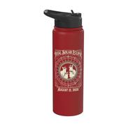 Total Solar Eclipse Funny Cats portant des lunettes 2026 août Stainless Steel Insulated Water Bottle