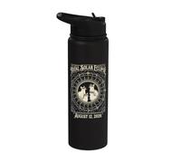 Total Solar Eclipse Funny Cats portant des lunettes 2026 août Stainless Steel Insulated Water Bottle