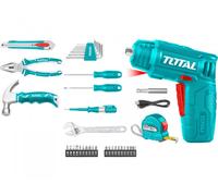 Total THKTHP10386 AKU 4V tournevis avec jeu d'outils, 38pcs