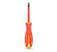 TOTAL - Tournevis isolé plat THTIS - SL4 x 100 mm - Chromo-vanadium (Cr-V)