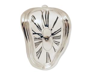 Totalcadeau Horloge coulante Salvador Dali - Argent