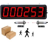 Totalisateur numérique automatique à double sonde, compteur d'affichage électronique LED, compte jusqu'à 999999, distance de détection de 0 à 20 m pour la production industrielle