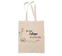 Tote Bag - Collègue d'Exception - 10L - Coton Biologique - Personnalisable - Éco-Responsable