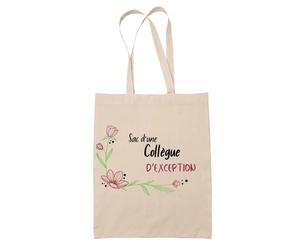 Tote Bag - Collègue d'Exception - 10L - Coton Biologique - Personnalisable - Éco-Responsable