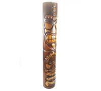 Totem Tiki XXL - Artisanat - 100cm - Bois exotique massif - Décoration intérieure et extérieure - Style ethnique