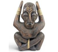 Totem tribal ""Koh Lipe"" sculpture en bois 33cm Inspiration Africaine
