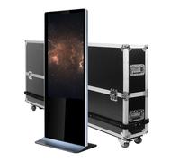 Totem vidéo 55'', FULL HD, 500 cd, 24h/7j, Indoor, Tactile + Flightcase
