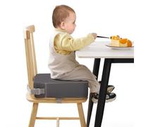 TOTIDYH Siège rehausseur pour chaise de salle à manger, 10 cm, en polyuréthane lavable, pour table de salle à manger, coussin rehausseur de table de voyage portable pour tout-petits avec 2 sangles