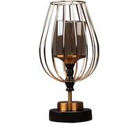TOTIKI Bougeoirs Bougeoir en métal Porte-Bougie à la Maison Pilier Coupe-Bougie, Table Basse Vie ou Salle Manger de Chambre Coucher Chandelier Décoratif Chandelier Bougeoir(33x16x12cm)