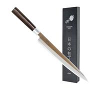 Totiko Couteau de cuisine professionnel japonais, couteau professionnel en acier, lame de 27 cm, Sashimi Yanagiba, manche en bois traité, couteau à poisson - Sakai Japan Knives