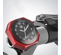 TOTMOX Horloge de Guidon de Moto Étanche Décorative Compatible avec Yamaha Kawasaki Suzuki, Rouge