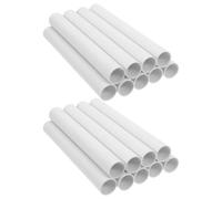 Totority 18 Pcs Manchon de Bougie Facile à Installer et Anti-débordement en Pvc Finition Mate Lisse Blanc Tube Adapté pour Douilles E12 en Décoration D'intérieur
