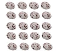 Totority 20 Pièces Miniature Quail Egg Figurines Plastic Realistic Party Supplies Small Decor Accessories for Micro Landscape and Desk Decoration