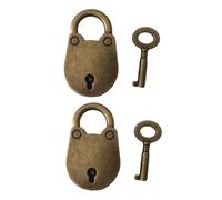 Totority 2pcs Cadenas D'accueil Vintage en Alliage de Zinc pour Boîte à Bijoux Serrure à Clé, Surface Lisse et Anti-vol, pour Coffret à Bijoux ou Petite Boîte