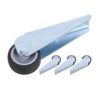 Totority 4 Pièces Roulette de Porte Coulissante en Métal et Caoutchouc Argenté, Montage Latéral Profil Fin, Supporte Forte Charge et Réduit le Bruit, pour Portes en Bois Minimalistes