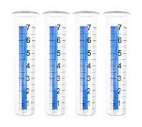 Totority 4 Pièces Tube de Remplacement en Plastique pour Pluviomètre Extérieur 7 Pouces Résistant aux Intempéries avec Visibilité Claire pour Jardin et Espace Extérieur