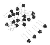 Totority 40 Pièces Interrupteur Tactile pour Noir à Deux Broches en Plastique et Cuivre et Montage Traversant, Fonctionnement Fiable Circuits Imprimés Réparation Électronique