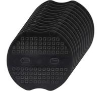 Totority Agrafes de Jardin Galvanisées Noires 6,8 X 6,5 Cm - Lot de 40 Piquets U en Acier Joint D’étanchéité pour Fixation Toile de Paillage, Gazon Synthétique et Tente - Piquets D’ancrage