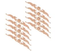 Totority Applique pour Meubles en Bois Non Peint 10 pièces 20x2,5x0,8 cm, Ornements sculptés pour Cadres de lit, miroirs et Meubles, Style rétro et Moderne