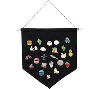 Totority Bannière Murale pour Affichage D'épingles de Collection en Tissu Noir Décoration Unique Support Pratique et Élégant pour Bureaux et Créations DIY