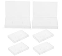 Totority Boîte De Rangement Cassette Audio 6 Pièces Plastique PP Blanc Identification Facile Protection Contre La Poussière Pour Organisation À Domicile