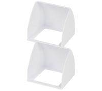 Totority Cache-sonnette Extérieur Étanche en Abs Blanc, Facile à Installer, Lot de 2 Pièces, Protection Pluie pour Machine à Contrôle D'accès et Borne de Recharge