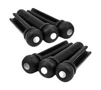 Totority Chevilles de Chevalet en Noir Pièces de Remplacement Précises et Solide Lot de 6 Décoration en pour Guitare Acoustique