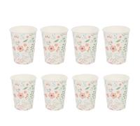 Totority Gobelet en Carton Jetable en Papier 9 Oz pour Fêtes et Anniversaires, Lot de 32 Pièces, pour Boissons Lors D'événements Festifs