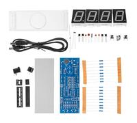Totority Kit D'horloge Numérique à LED Bleu en Plastique à Monter Soi-même, Facile à Utiliser, Ensemble Complet pour Bricolage Électronique et Apprentissage Pratique