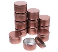 Totority Lot de 12 Pots de Bougies Vides en Aluminium 50ml Robustes et Alimentaires pour Rangement et Voyage Camping