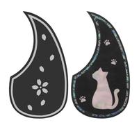 Totority Plaques de Faciles à Installer Légères en Pvc Noir et 2pcs pour Accessoires Modernes pour Protéger Guitare Acoustique Guitare Folk