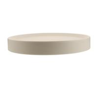 Totority Plateau Mobile Rond pour Pot de Fleurs en Plastique Blanc avec roulettes Cachées, Facile à Déplacer, Empilable, pour Jardinage Intérieur et Extérieur, Dimensions 31,5x31,5x4,2 Cm