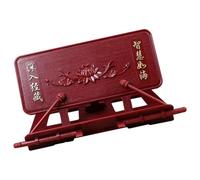 Totority Porte-livres Temple Classics en Plastique Rouge, Pupitre de Lecture Décoratif pour Bureau et École, Accessoire de Chant Solide et Mains Libres