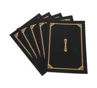 Totority Présent de Diplôme 5 Couvertures de Certificat A4 en Papier Noir pour Protéger et Présenter Diplômes et Récompenses au Bureau ou Maison