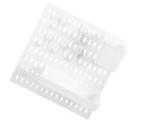 Totority Présentoir à Panneaux Perforés Mural Blanc en Plastique, Support de Rangement Mural sans Perçage, Étagère Simple Style pour Chambre et Salon