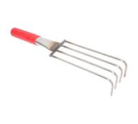 Totority Râteau à Main en Acier Inoxydable 32 Cm 4 Griffes Outil de Fouille pour Fruits de Mer Râteau à Palourdes Ergonomique Léger et Robuste pour Plage et Bord de Mer