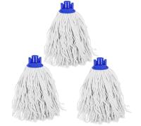 Totority Têtes de Balai pour Nettoyage Humide et Sec en Coton Lot de 3 Accessoires de Rechange Résistants Rayures, pour Balai à Serpillère Domestique