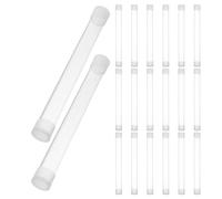 Totority Tube de Rangement Cylindrique Transparent pour Thermomètres et Aiguilles, 20 Pièces en Pp Bord Arrondi Lisse, Usage Facile Rayures pour Domicile ou Cabinet