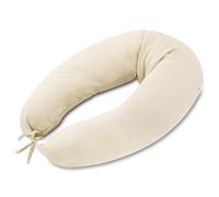 Totsy Baby Coussin de corps - 190 cm - Coussin de positionnement pour adultes - Long coussin confortable pour lire et s'asseoir avec housse amovible - Fermeture éclair - Beige clair - Certifié Öko-Tex