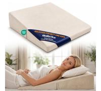 Totsy Baby Coussin de Lecture pour Lit & Triangulaire Tête de Lit 68x80 cm - Oreiller Anti Reflux Rehausseur Matelas Adulte - Housse Lavable Öko-Tex
