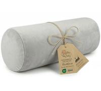 Totsy Baby Coussin traversin Genoux et Cervical pour Dormir 40x15 cm - Oreiller Boudin de Yoga cervicales et Corps Coussins en Mousse et Housse en Gris Velours