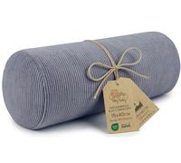 Totsy Baby Coussin traversin Polyvalent avec Housse Moelleuse et Respirante | Boudin de lit rouleau cervical de soutien pour la nuque les jambes les genoux en Velours côtelé confort agréable coloris jean
