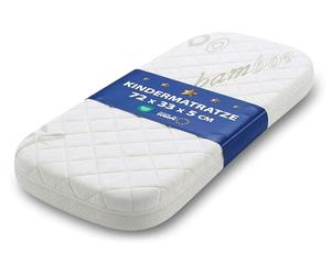 Totsy Baby Matelas Bebe - Premium pour lit Bebe Berceau couffin nacelle et Lits Parapluie 33 x 72 avec Housse Enfant Protection Contre l'humidité Ovale