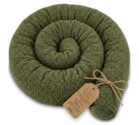 Totsy Baby Oreiller Corps Dormeur Latéral 150 cm Bouclé Long Coussin Ergonomique Respirant Lavable de Couchage Soutien Cou Confort Certificat Oeko-Tex Vert Olive