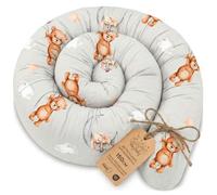 Totsy Baby Oreiller Corps Dormeur Latéral 150 cm Coton Oeko-Tex Long Coussin Ergonomique Respirant Lavable de Couchage Soutien Cou Confort Ours en Peluche