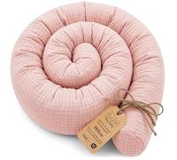 Totsy Baby Oreiller Corps Dormeur Latéral 150 cm Mousseline Oeko-Tex Long Coussin Ergonomique Respirant Lavable de Couchage Soutien Cou Confort Rose poudré Mousseline