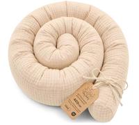 Totsy Baby Oreiller Corps Dormeur Latéral 150 cm Mousseline Oeko-Tex Long Coussin Ergonomique Respirant Lavable de Couchage Soutien Cou Confort Beige Clair Mousseline