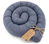 Totsy Baby Oreiller Corps Dormeur Latéral 200 cm Oeko-Tex Long Coussin Ergonomique Respirant Lavable de Couchage Soutien Cou Confort Bleu Jean Velours côtelé
